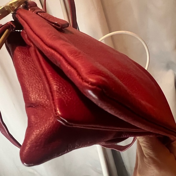Foley + Corinna Red Crossbody Bag with Gold Hardware - Picture 10 of 14